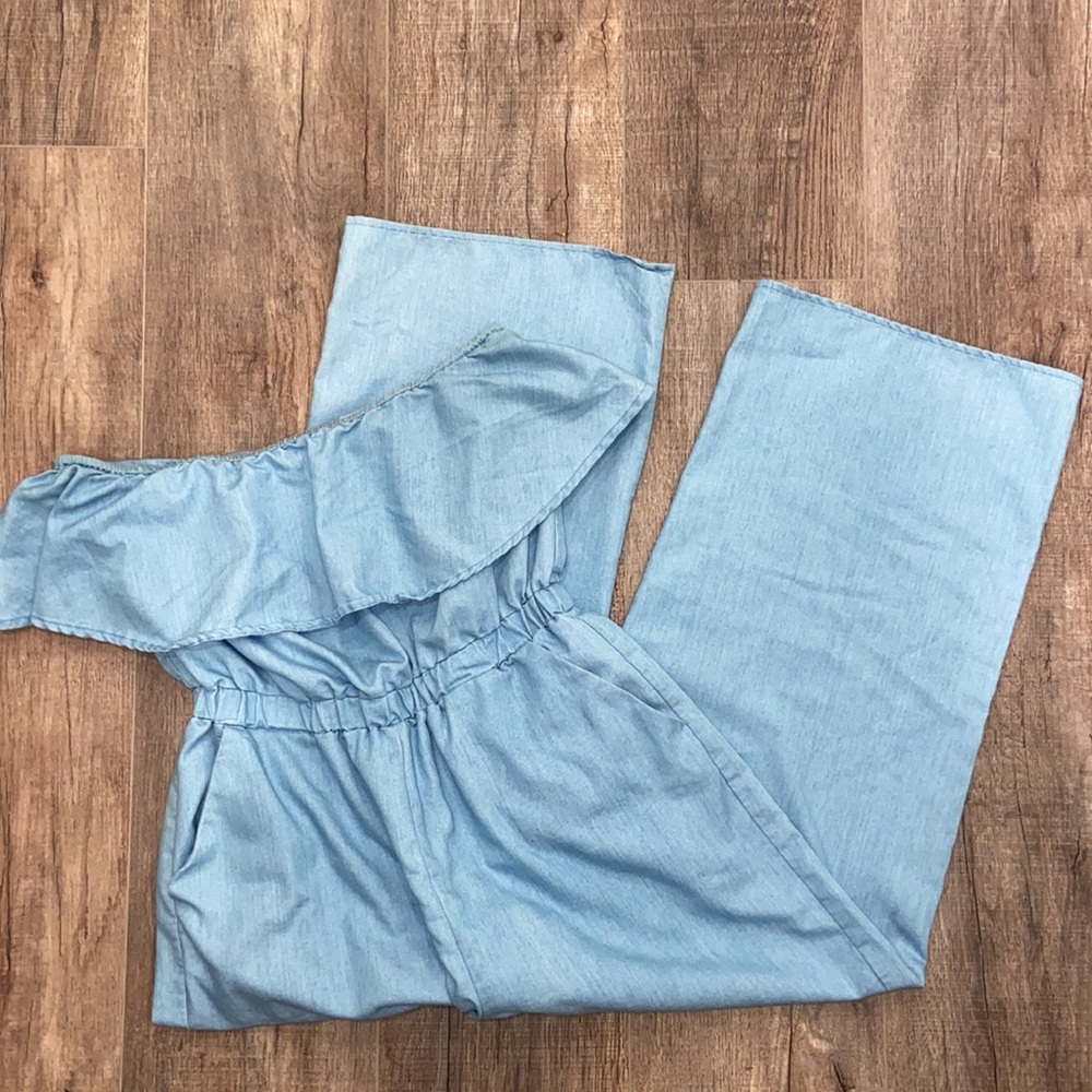 Lucca Strapless Denim Jumpsuit